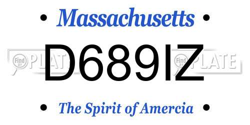 D689IZ Massachusetts License Plate