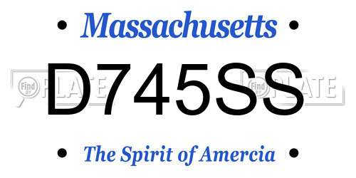 D745SS Massachusetts License Plate