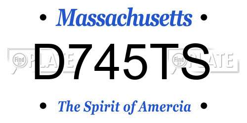 D745TS Massachusetts License Plate