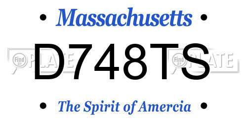 D748TS Massachusetts License Plate