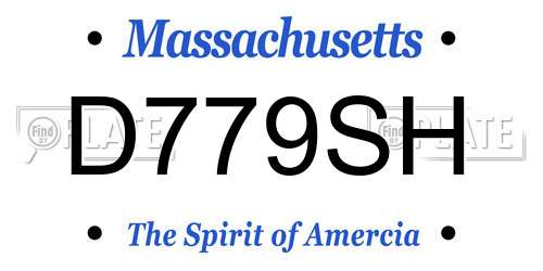 D779SH Massachusetts License Plate