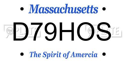 D79HOS Massachusetts License Plate