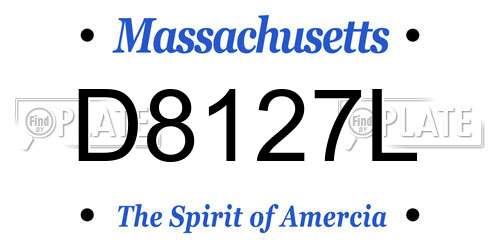 D8127L Massachusetts License Plate