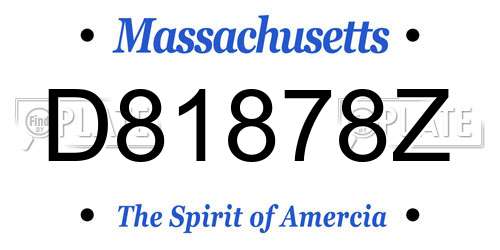 D81878Z Massachusetts License Plate