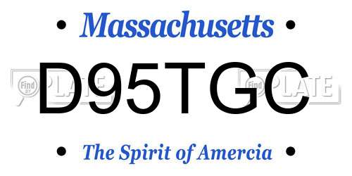 D95TGC Massachusetts License Plate