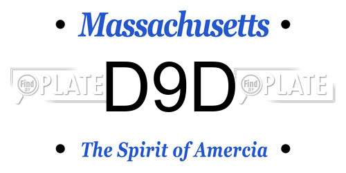 D9D Massachusetts License Plate