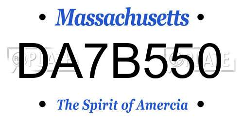 DA7B550 Massachusetts License Plate