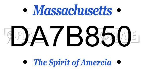 DA7B850 Massachusetts License Plate
