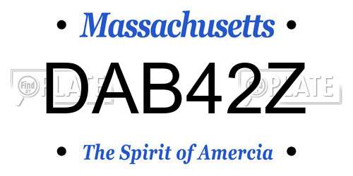 DAB42Z Massachusetts License Plate
