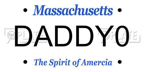 DADDY0 Massachusetts License Plate