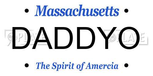 DADDYO Massachusetts License Plate