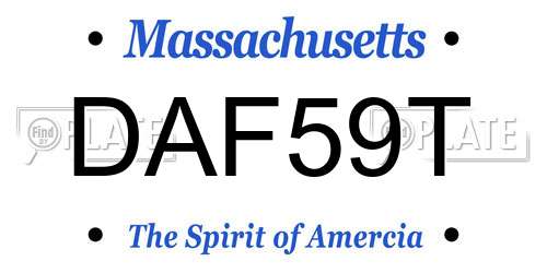 DAF59T Massachusetts License Plate