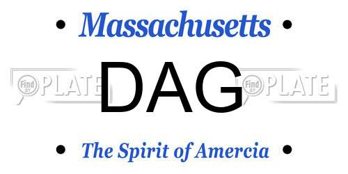DAG Massachusetts License Plate