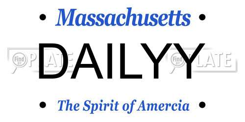DAILYY Massachusetts License Plate