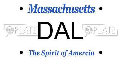 DAL Massachusetts License Plate