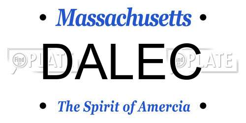 DALEC Massachusetts License Plate