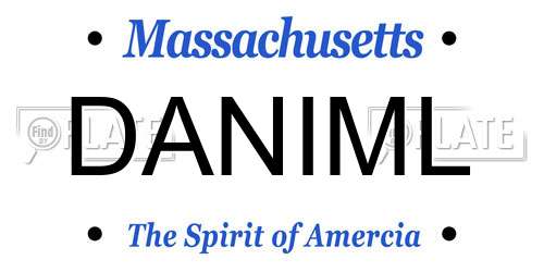 DANIML Massachusetts License Plate