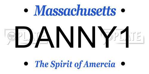 DANNY1 Massachusetts License Plate