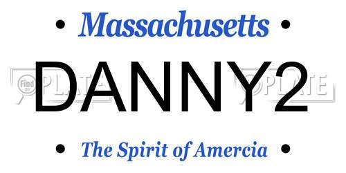 DANNY2 Massachusetts License Plate