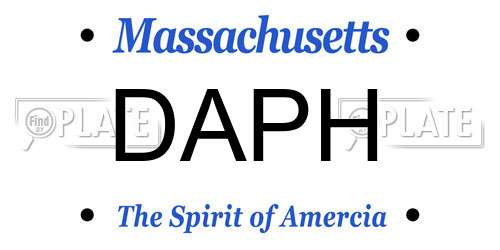DAPH Massachusetts License Plate