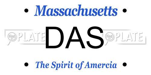 DAS Massachusetts License Plate