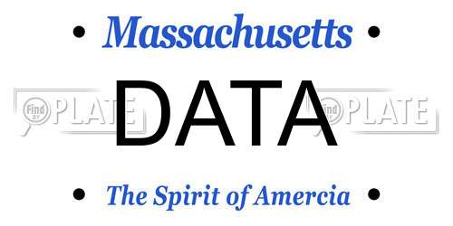 DATA Massachusetts License Plate