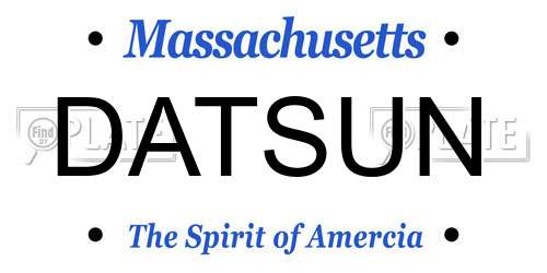 DATSUN Massachusetts License Plate