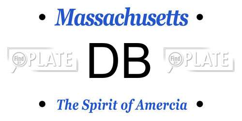 DB Massachusetts License Plate