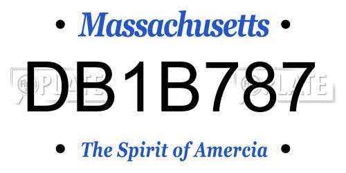 DB1B787 Massachusetts License Plate