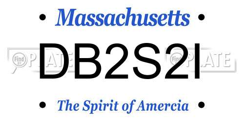 DB2S2I Massachusetts License Plate