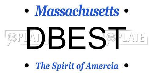 DBEST Massachusetts License Plate
