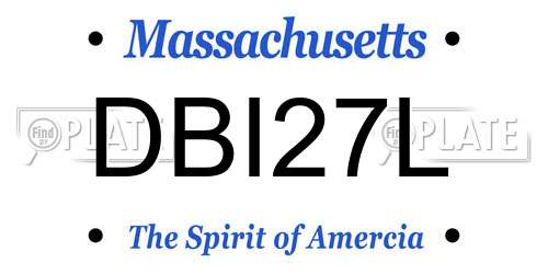 DBI27L Massachusetts License Plate