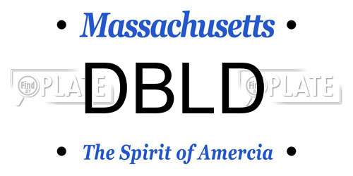 DBLD Massachusetts License Plate