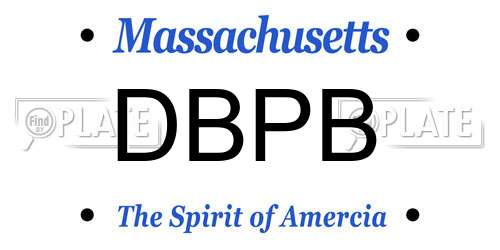 DBPB Massachusetts License Plate