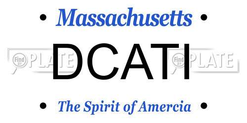 DCATI Massachusetts License Plate