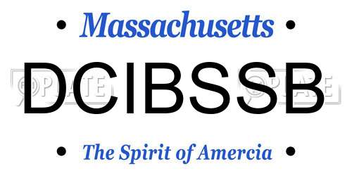 DCIBSSB Massachusetts License Plate