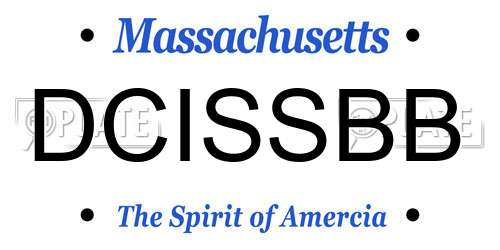 DCISSBB Massachusetts License Plate