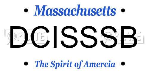 DCISSSB Massachusetts License Plate