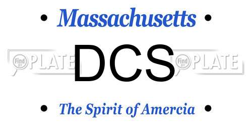 DCS Massachusetts License Plate