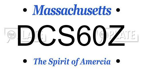DCS60Z Massachusetts License Plate