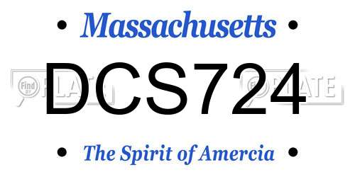 DCS724 Massachusetts License Plate