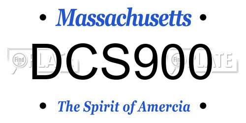 DCS900 Massachusetts License Plate
