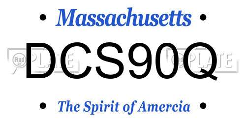 DCS90Q Massachusetts License Plate