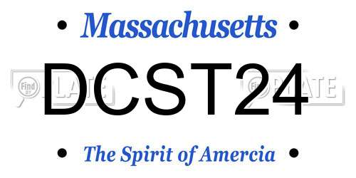 DCST24 Massachusetts License Plate