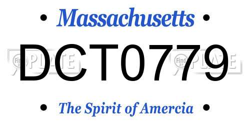 DCT0779 Massachusetts License Plate