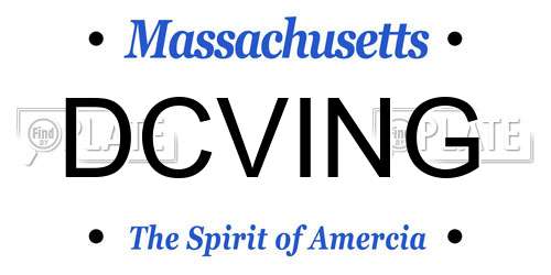 DCVING Massachusetts License Plate
