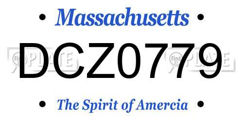 DCZ0779 Massachusetts License Plate
