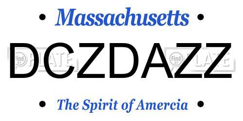 DCZDAZZ Massachusetts License Plate