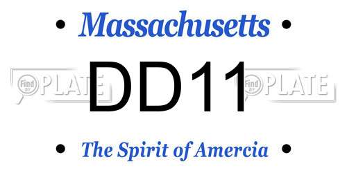 DD11 Massachusetts License Plate