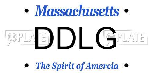 DDLG Massachusetts License Plate